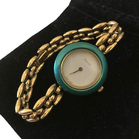 vintage bezel gucci watch|Gucci vintage watch changeable bezel.